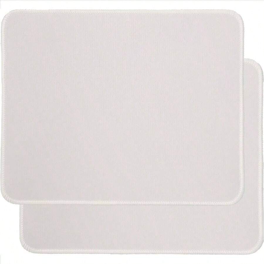 マウスパッド 2個 防水 耐久性が良い 滑り止めゴム底 ゲーミングなど適用 260x210x3mm ホワイト - 2パック ホワイト - チェックする 1