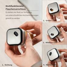 Miorkly 12/24/35 carré bocaux à épices, 120ml bocaux à épices avec inserts d'appliqueurs, bocaux à épices avec couvercles à visser - hermétiques, en verre d'acier inoxydable, comprennent des entonnoirs, des étiquettes et des stylos - bocaux à épices - rangements d'épices, cuisine, bocal à épices en verre, organisateur d'épices de cuisine, décorations d'automne, Noël