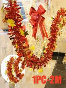 2-10米中国新年福花环，带条状装饰，春节藤条悬挂用品，用于背景墙新年氛围 - 彩色 - 查看 23