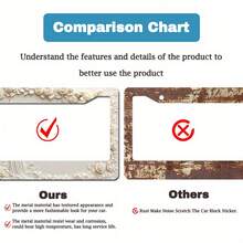 1 Piece Metal License Plate Frame, Designed With Multiple Blooming White Flowers, Perfect For Celebrating Thanksgiving, Suitable For USA And Most International Vehicles, Includes Mounting Screws, Ideal Car Accessory - 12x6inch , Car Decoration, High-Quality Surface Treatment, Sturdy Structure, Holiday Decoration, Must-Have For Car Owners,Car Cover,Car Must Haves,Gifts,Car Decor,Car Picks,Car Acessesories>Essentials - 多色12.2x6.3inch/31x16cm - 查看 4