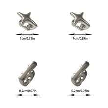 4pcs/Set Plain Stitched Tetrastars Personalized Fashion Hip-Hop Tooth Jewelry, Suitable For Men And Women, Party And Festival Accessories - Multicolor - View 3