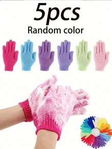 20pcs/1pc Exfoliating Bath Gloves, Double-Sided Exfoliating Gloves, Exfoliating Bath Gloves, Body Scrub Gloves, Body Exfoliating Bath Gloves, Body Cleansing Tool - Multicolor - View 10
