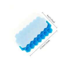 3.15/5.31英寸硅胶冰格，带盖，六边形设计，可重复使用，用于冷藏饮料、威士忌和鸡尾酒