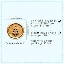 50 Pieces Of Lacquer Stamp Stickers Personalized Creative Waterproof Exquisite Graffiti Cup Milk Tea Cup Notebook Hand Account Stickers - Multicolor - View 11