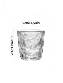1pc Reusable Glacier Patterned Glass Cup, Suitable For Wine, Beer, Juice, Milk, Coffee, Milkshake, Cocktail; Cocktail Glass | Ripple Glass Cup | Creative Cup | Glass Cup | Glass Tumbler | Glass | Wine Glass | Disposable Cup | Glacier Patterned Glass - Multicolor - View 10