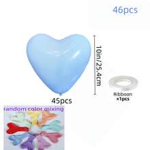 21/46 piezas Set de globos de látex con forma de corazón de macarrón suave y romántico en tonos pastel, adecuado para citas de pareja, declaración de amor, ceremonia de propuesta, boda, temporada de bodas, fiesta de cumpleaños, compromiso, San Valentín, despedida de soltera, cumpleaños, aniversario, propuesta, boda y otras decoraciones para fiestas - Multicolor - Ver 3