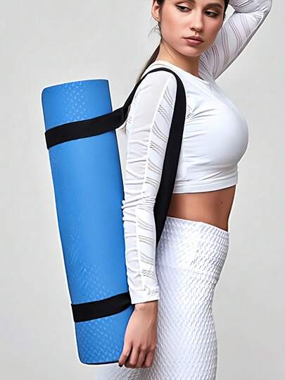 1pc Adjustable Wide Shoulder Straps Yoga Mat Storage Strap Women Multifunctional Yoga Mat Strap Fitness Yoga Auxiliary Strap Resistance Stretch Band Suitable For Yoga Gym Carrying Yoga Mats Exercise Mats Play Mats And Fitness Mats Stretching Straps Yoga Accessories Gym Accessories Workout Equipment