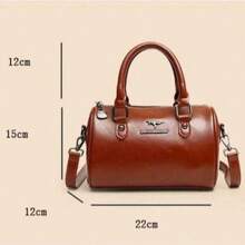 Festa Junina Linda Women's Shoulder Bag, Fashionable, High-Quality, Soft Leather, Stylish And Elegant. - 鏽棕色 - 查看 3