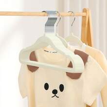 20pcs/10pcs Set 11.81 Inch Children's Hangers, Non-Slip Multi-Functional Baby Flocked Plastic Seamless Hangers, Suitable For Valentine's Day - Flocking Children's Hanger - View 4