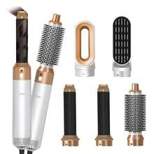 5-In-1 Hot Air Styler & Hair Dryer - Detachable Ionic Brush | Volumizing Styling, Curling Iron And Straightener | Perfect Gift For Mother's Day, Halloween And Christmas (Platinum/Gray-Red) - EU C Type Plug(220-240V) - View 13