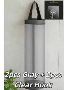 2个装垃圾袋收纳袋，塑料袋分配器，耐用可水洗垃圾袋架，清洁用品，家居工具，返校必备品，壁挂式厨房垃圾袋收纳架，圆形杂物收纳袋，厨房用品，清洁用品收纳，门后悬挂式收纳袋，带可拆卸可水洗网袋的壁挂式厨房垃圾袋架