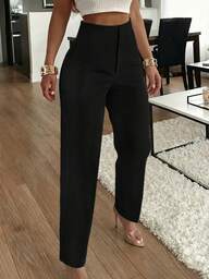 Elegant Commuter Pleated Side Pocket Skinny Pants For Women