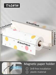 1/2pcs Magnetic Paper Towel Holder, Wall-Mounted Paper Towel Rack, Cling Film Rack, Kitchen Spice Rack, Fridge Side Storage Rack, Towel Bar, Suitable For Kitchen Storage Of Paper Towels, Seasonings, Kitchen Accessories Kitchen Items Kitchen Accessories Kitchen Tools