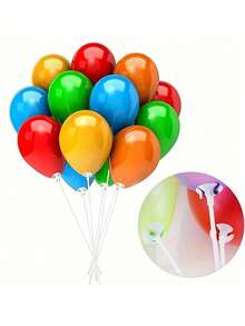 10/20/50/100 件装塑料气球支架和杆，简易透明气球支架，派对必备品。 - 透明色 - 查看 5