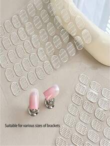 200张美甲贴纸 美甲支架 专业双面胶美甲练习工具 美甲用品 超薄无缝网格水晶果冻胶美甲师练习工具 美甲工具 美甲展示架 适合新手美甲师 美甲沙龙 - 彩色 - 查看 3