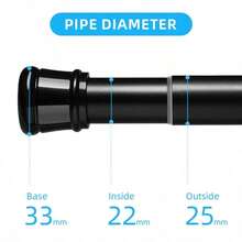 Extendable Spring Rods Loaded Telescopic Net Voile Tension Curtain Rail Pole Net - Black - View 8