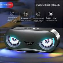 The 2026 New Bluetooth Speaker Features A Bionic Eye Design. It Supports USB/TF Card/AUX Interfaces, Has Bluetooth 5.0 Playback Function, Upgraded Color Rhythm Atmosphere, And Improved Sound Quality With Dual Speakers And Heavy Bass Diaphragm. - màu đen - Xem 1
