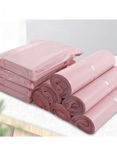 10pcs/100pcs Thick Waterproof Solid Color Packaging Bags, Minimalist Multi-Purpose Suitable For School, Office, Courier Delivery And Other Scenarios, Suitable For Students, Birthday, Bride, Wedding And Other Occasions