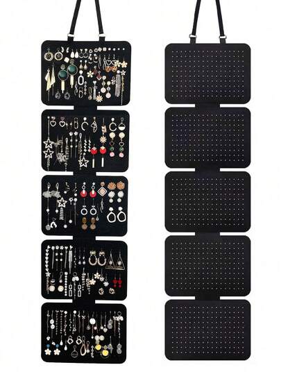 1pc Hanging Pegboard Brooch Organizer, Enamel Brooch Display Board Hanging Organizer, Foldable Brooch Hanging Storage Rack, Enamel Brooch Display Page, Badge Collection Display Rack, Can Hold At Least 120 Badges, Valentine's Day, Home Decor