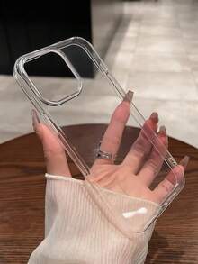 Ốp lưng chống sốc trong suốt sang trọng tương thích với iPhone 17Pro Max 17Pro 17 17Air 16Pro Max 16Pro 15Pro Max 15Pro 15 14Pro Max 14Pro 14Plus 13Pro Max 14 13 12 11 Ốp lưng TPU mềm bảo vệ camera trong suốt - Trong sáng - Xem 6