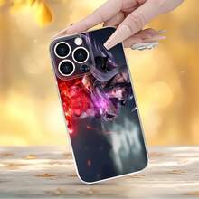 Dos figuras abrazadas con una energía vibrante y radiante. Esta elegante funda es compatible con los modelos  17, 16, 15, 14 Pro Max, 13, 12, 11, XR y XS Plus. Fabricada en silicona de vidrio, ofrece protección contra golpes y caídas, además de una sensación superior. Es un regalo ideal para familiares, amigos y seres queridos, y una opción perfecta para Año Nuevo. - transparente - Ver 5