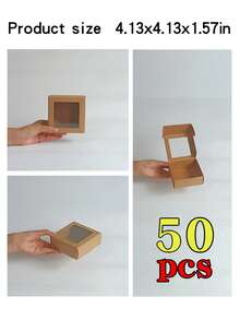 10/30个装白色小礼盒，带透明窗口，适用于珠宝、肥皂、糖果等，手工制品纸板包装，装饰性扁平散装盒，适合礼品、工艺品、赠品、婚礼派对、新娘送礼会等场合。