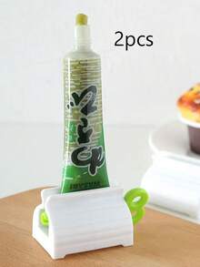 牙膏挤压器套装 - 牙膏、洗面奶和化妆品分装器 - 浴室工具牙膏挤压器 - 彩色 - 查看 8