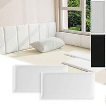 1pc 50cmx20cm Wall Panels Self-Adhesive Thickened 3D Headboard Tatami Edging Wallpaper Soft Padded Faux Leather Material Wall Protection Panel, Peel & Stick, Easy To Install, Suitable For Bedroom Living Room Anti-Collision Soft Cushion Wall Pads, Headboard Protector - Multicolor - View 8