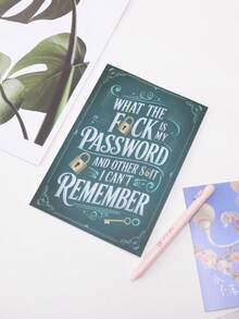 1 Stück 64-seitiges Passwort-Logbuch mit blau-grünem Einband und goldenem Schlüssel-Design - zum Organisieren von Passwörtern und Benutzernamen, ideal für Zuhause, Büro oder Scrapbooking, Bürobedarf - Grün - Übersicht 3