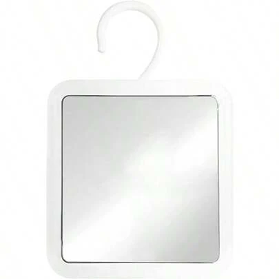 MIRRORVANA Hanging Fogless Shower Mirror For Shaving Anti Fog Shatterproof Surface And 360° Adjustable Swivel Hook - 6.3" X 6.3" 16 X 16cm