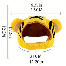 趣味猫形帽子，宠物服装头饰，万圣节、圣诞派对可爱之选，通用猫咪摄影道具帽，宠物服饰 - 彩色 - 查看 8