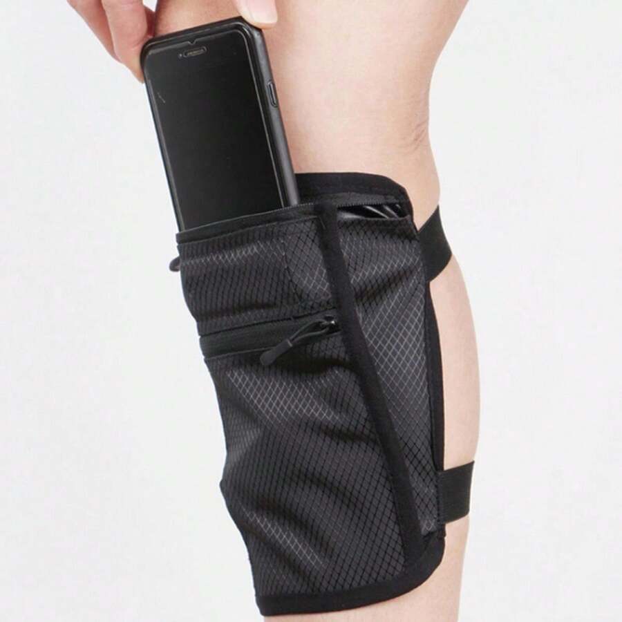 Elastic Wristband With Phone Pouch, Shock-Absorbing Breathable Sports Phone Holder - Multicolor - View 1