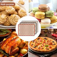 [Precise Size, Worry-Free Baking] 1/2/4pcs Heat-Resistant Silicone Baking Mats, Helping You Easily Make Macarons Of Consistent Size. Material For Direct Food Contact, Non-Stick And Easy To Clean, An Excellent Assistant For Making Professional Desserts, Cookies And Creative Main Dishes. - - - View 2