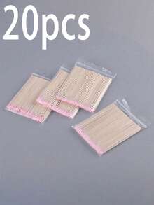 100/300/500pcs Cotton Tipped Wooden Manicure Sticks, Cleaning Swabs, Wooden, For Nail Care Details Correction And Removal, 10cm, Nail Art Supplies, Nail Tools, Nail Art Tools, Back To School, Nails, Nail Tools (Suitable For Nail Stickers)