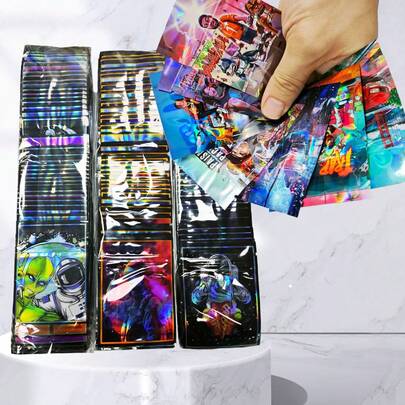 100 Túi Mylar khóa kéo kín mùi, có thể đóng mở lại, túi nhựa cầu vồng hologram laser, túi mini 1g bằng giấy bạc chống thấm nước có cửa sổ trong suốt, túi đựng quà tặng ngày lễ, túi đựng kẹo dẻo.