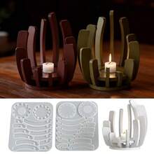 nnPortavelas y molde de resina moldes de silicona de fundición de resina para decoración del hogar y fabricación de velascc - titular de ehd5326 - Ver 1