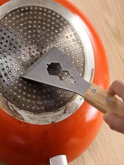 سكين كشط متعدد الوظائف، كشاطة تنظيف متعددة الاستخدامات، سكين كشط معدني، سكين تنظيف متعدد الأغراض لمطبخ، لإزالة بقع الزيت والتجمد من القاع، كشاطة إزالة الإسمنت وديكور الحائط، كشاطة الفواصل، مقبض إرجونومي - مناسب للزجاج والأرضيات والثلاجة والموقد وأسطح متعددة - إزالة البقع العنيدة والصقيع والشحوم - مستلزمات تنظيف المنزل والمطبخ، منظف التنظيف، هيكل قوي وعالي الجودة، صيانة المنزل