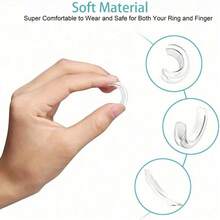 8pcs Silicone Ring Adjuster, Invisible Ring Sizer, Perfect Fit, Suitable For Wedding, Jewelry Accessories For Men And Women - Multicolor - View 5