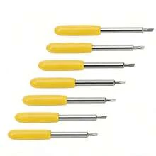 7片/30片装替换刀片，兼容Explore Air 2刻字机刀片，30度切割刀片，适用于刻字机、绘图仪、Maker Expression刻字机（黄色）