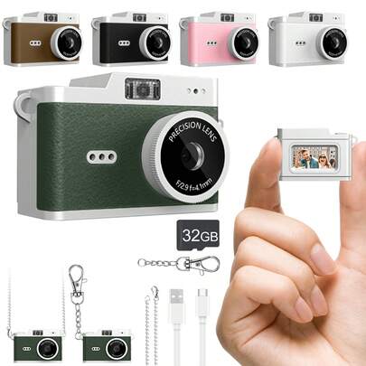 Cámara digital plegable en miniatura, grabación de video 1080P, cámara digital portátil de nivel de entrada, regalo perfecto para Navidad y cumpleaños, ideal para capturar momentos memorables - regalo de regreso a clases