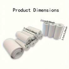 50卷迷你热敏纸，适用于即时相机便携式打印、家用照片标签、便签、白色光滑表面、照片打印补充装、笔记、图片、日记本，无需墨水，纸质包装。 - 彩色 - 查看 3