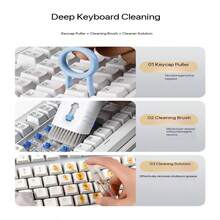 7-In-1 Multi-Functional Computer Keyboard Cleaning Brush Set, Includes Bluetooth Earphone Cleaner, Phone Screen Duster, Key Puller - No Liquid - View 11