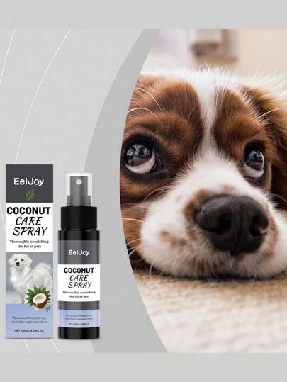 Pet Coconut Grooming Spray - No Rinse, Softens And Smoothens Dog's Fur