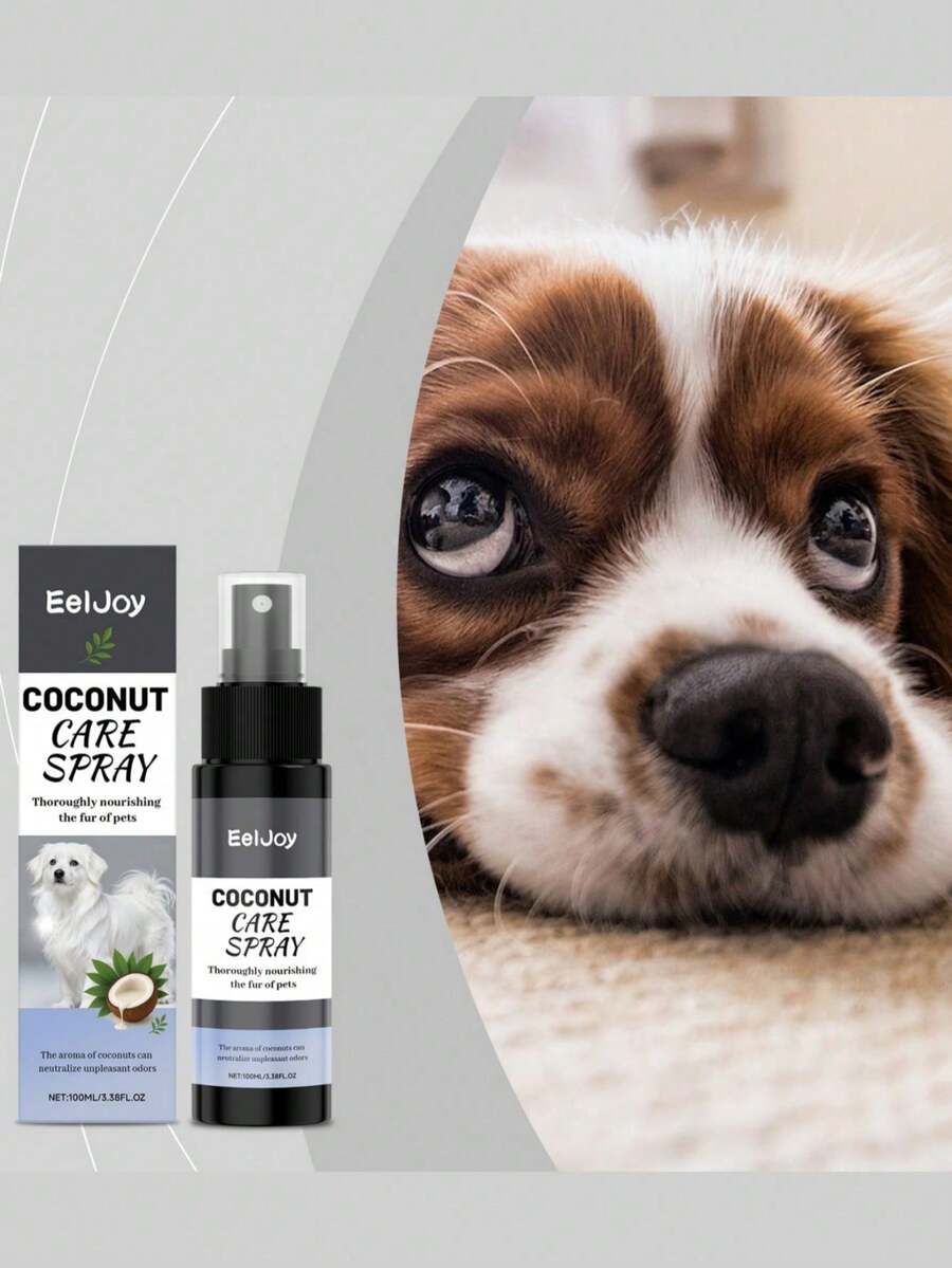 Pet Coconut Grooming Spray - No Rinse, Softens And Smoothens Dog's Fur