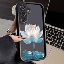 Funda de teléfono con patrón de loto adecuada para Samsung Galaxy A03s/A10s/A13/A14/A15/A30/A20s/A22/A24/A25/A31/A32/A33/A34/A35/A50/A30s/A51/A52/A53/A54/A55/S20/S21/S22/S23/S24/S25/M15/M31/M34/M35/M54/M55 Funda suave de escalera de cielo Clásica en blanco y negro de dos tonos Antigolpes Protección completa Cubierta de moda Elemento de alta gama Mejor opción de regalo - Multicolor - Ver 9