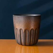 Large Handmade Ceramic Tea Cup, Vintage Japanese Wabi-Sabi Style, Personal Tea Cup, Water Cup, Dining Cup - Multicolor - View 10