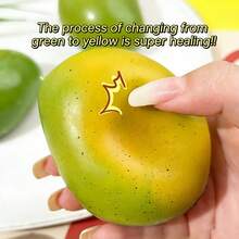 Đồ chơi bóp hình xoài, đổi màu, giảm căng thẳng, thích hợp cho lớp học, ngoài trời, văn phòng để giảm lo âu, hoàn hảo làm vật trang trí bàn làm việc, phần thưởng trong lớp học, quà tặng tiệc tùng và quà tặng ngày lễ! (Sản phẩm có thể hơi khác so với hình ảnh, cần nhiệt độ cao để đổi màu, vui lòng không mua nếu bạn không thích điều đó) - Nhiều màu - Xem 3