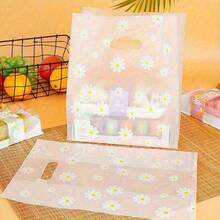 100pcs/50pcs/10pcs Snowflake Printed Party Gift Bags, Daisy Packaging Bags, Suitable For Cakes, Snacks, Gifts, Birthday Favors - Multicolor - View 8