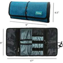 Bolsa Enrollable para Cables, Organizador Portable Guarda Electrónicos Cables USB Cargador Disco Duro Bag Organizer (Verde),38257722 - Rosa coral - Ver 5