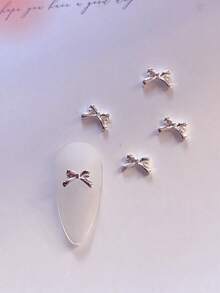 30个小号合金蝴蝶结美甲装饰，Y2K朋克风丝带美甲配件，美甲产品，美甲饰品，DIY美甲配件，适用于美甲沙龙，美甲装饰